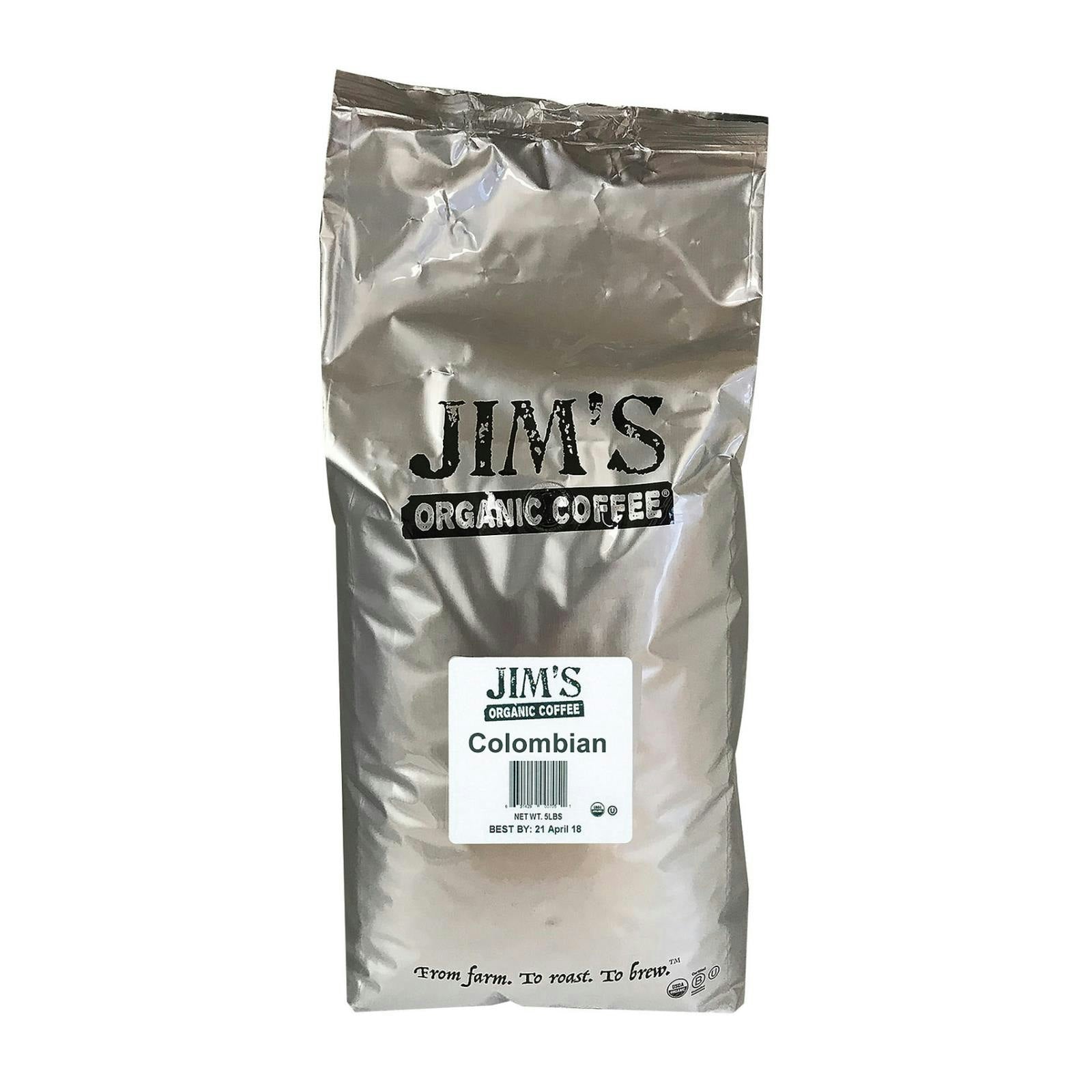 James C Eb Coffee Columbian Organic 5 Lb
