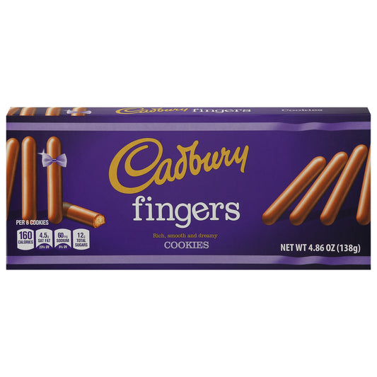 Cadbury Cookie Milk Chocolate Fingers 4.86 Oz (Pack Of 12)