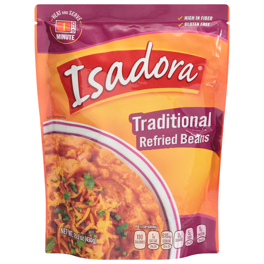 Isadora Bean Refried Traditional 15.2 Oz (Pack Of 8)