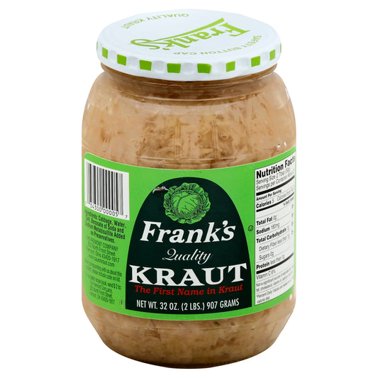 Franks Sauerkraut Glass 32 oz (Pack Of 12)