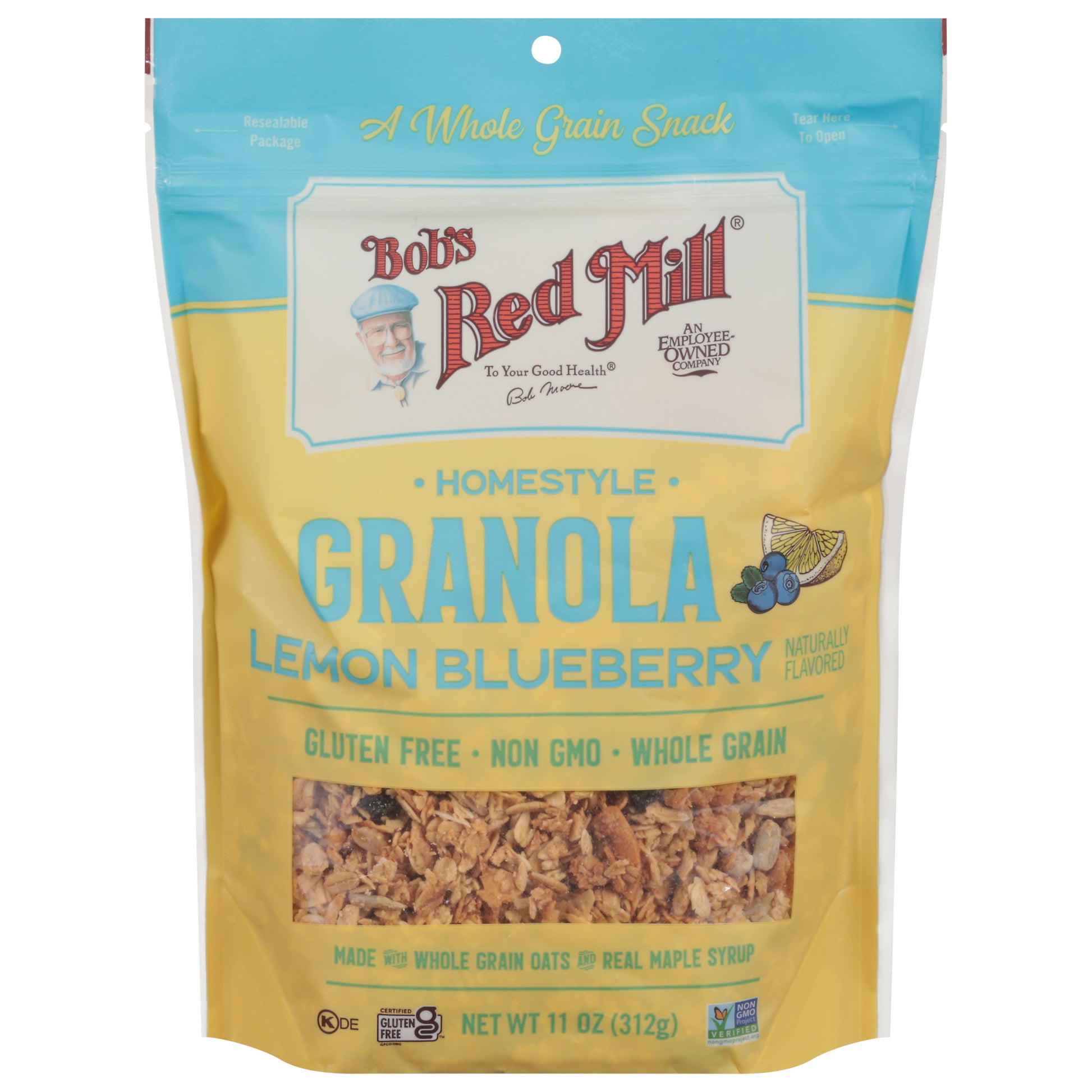 Bobs Red Mill Granola Homestyle Lemon Blueberry 11 oz (Pack Of 6)