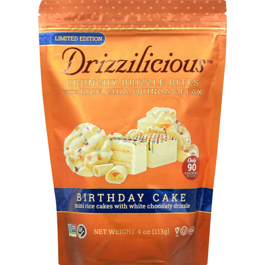 Drizzilicious Rice Crisp Mini Birthday Cake 4 Oz Pack of 6