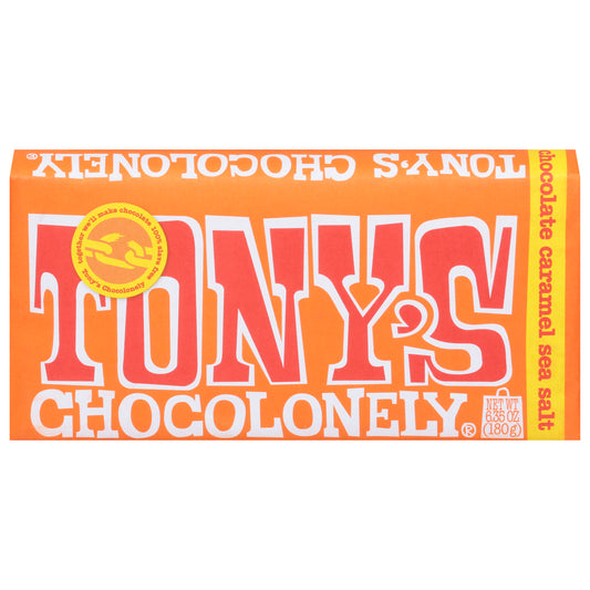 Tonys Chocolonely Bar Chocolate Milk Caramel Sea Salt 6.35 oz (Pack Of 15)