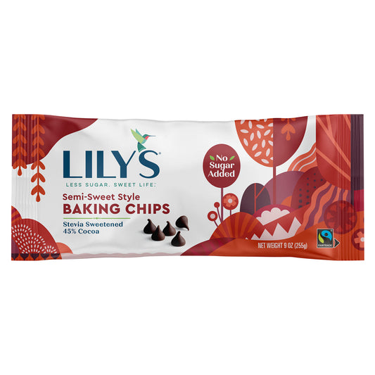 Lilys Sweets Chocolate Baking Chips Semi-Sweet 9 oz (Pack Of 12)