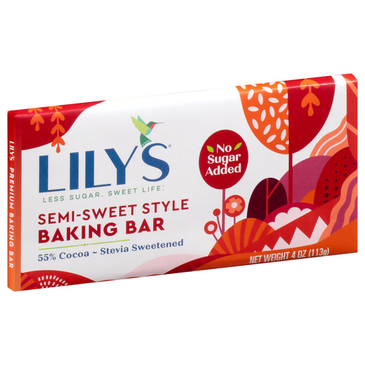 Lilys Sweets Bar Baking Semi Sweet 4 oz (Pack Of 12)