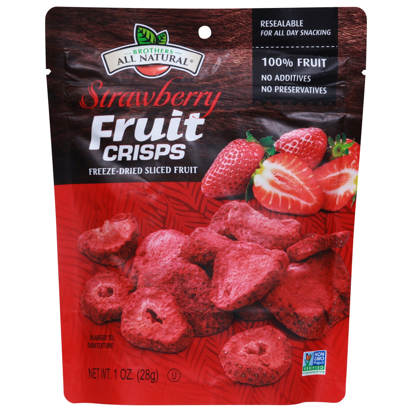 Brothers All Natural Strawberries Freeze Dried 1 Oz (Pack Of 8)