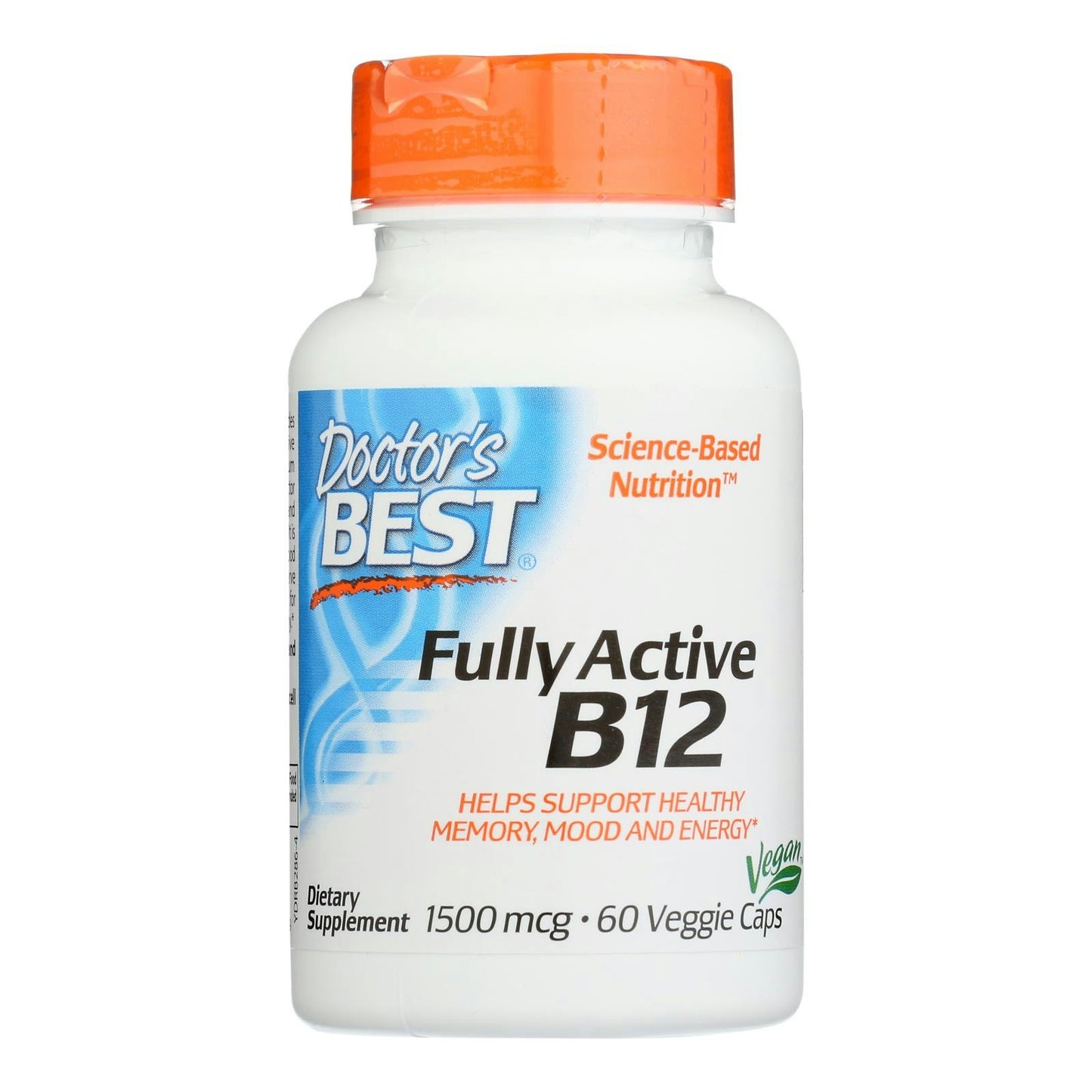 Doctor's Best - Fully Active B12 1500mcg - 60 Vegetarian Capsules