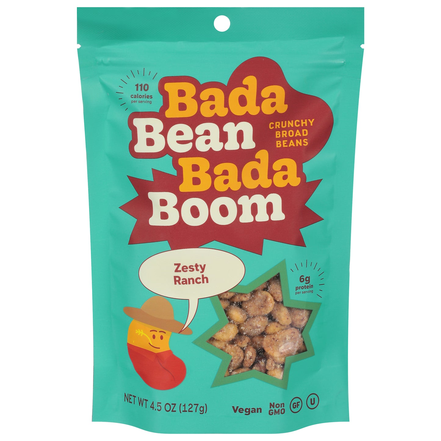 Bada Bean Bada Boom Snack Bean Zesty Ranch 4.5 oz (Pack Of 6)