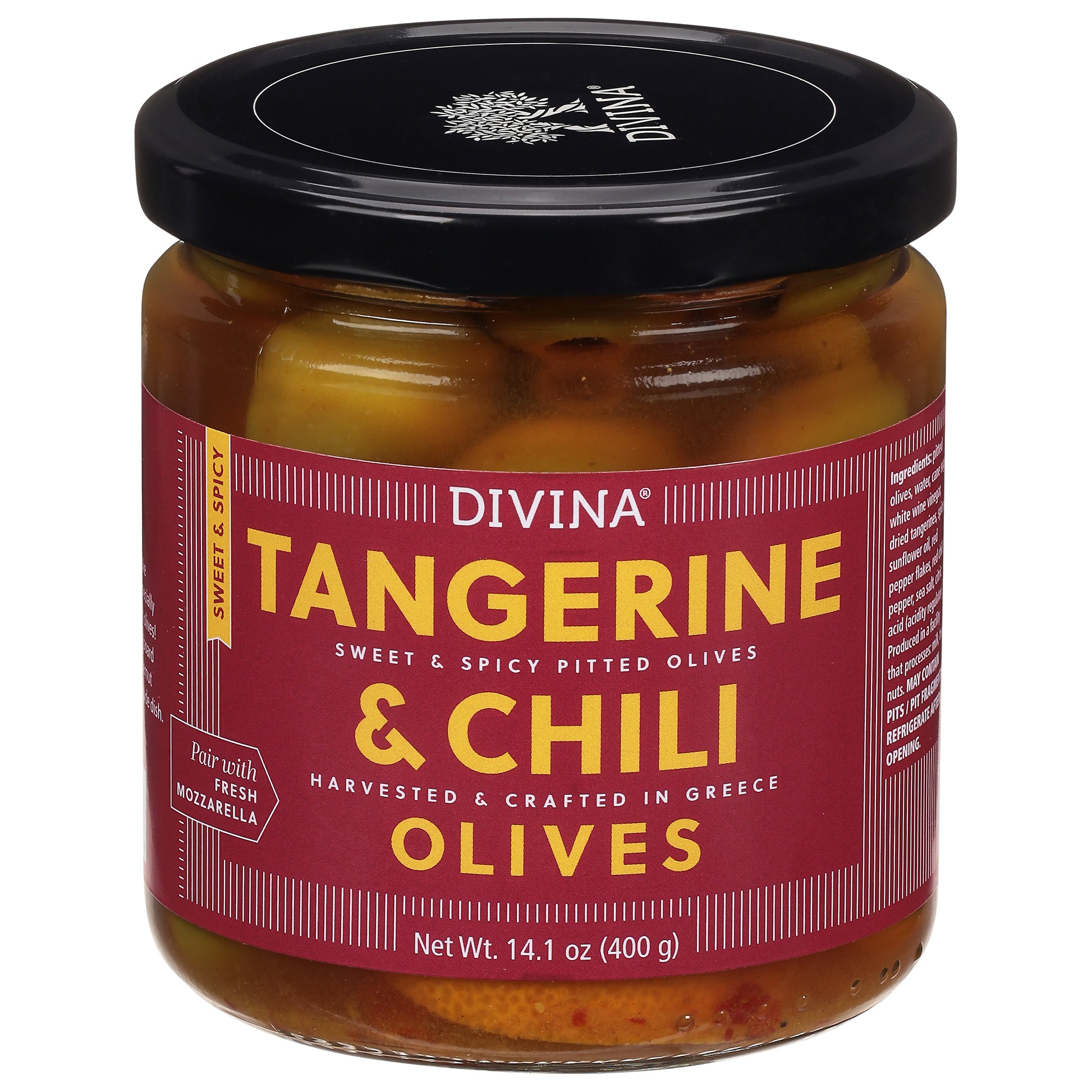 Divina Olives Tangerine and Chili 14.1 Oz (Pack Of 6)