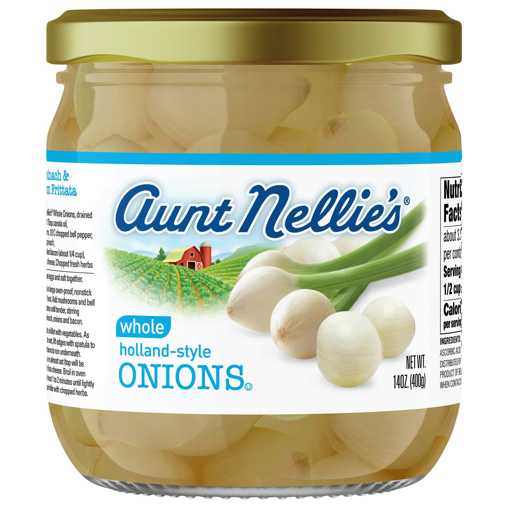 Aunt Nellie's Onions Whl Hollan - 15 Oz (Pack of 12)