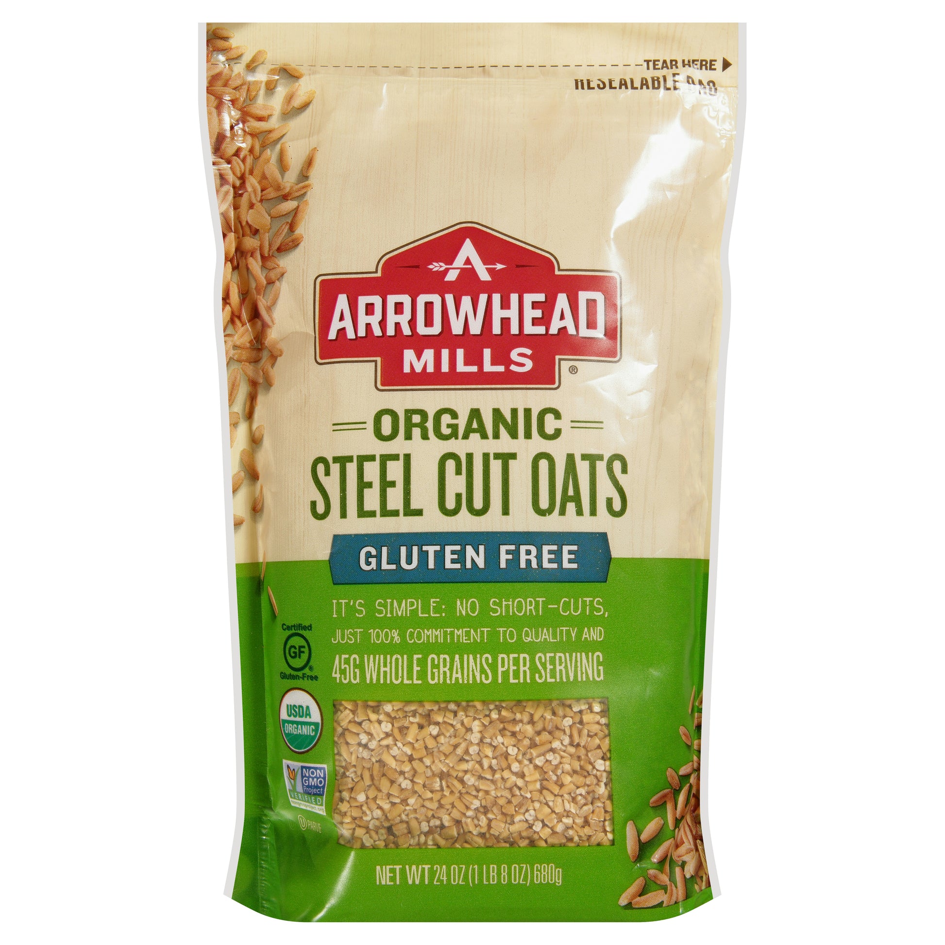 Arrowhead Mills Cereal Oats Steel Cut Gluten Free 24 Oz