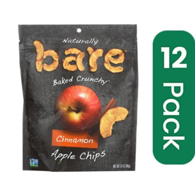 Bare Fruit Apple Chips - Cinnamon 3.4 Oz (Pack of 12)