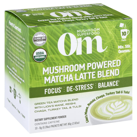 Om Mushrooms Mushroom Matcha 10Packet 2.82 Oz