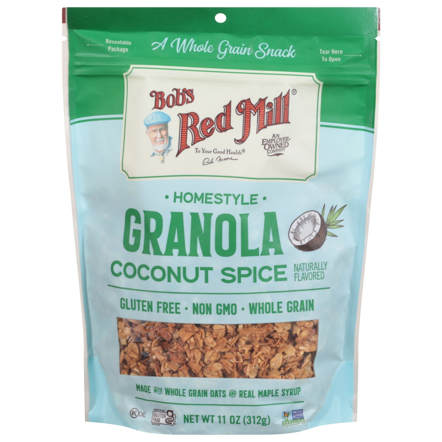 Bobs Red Mill Granola Homestyle Coconut Spice 11 oz (Pack Of 6)