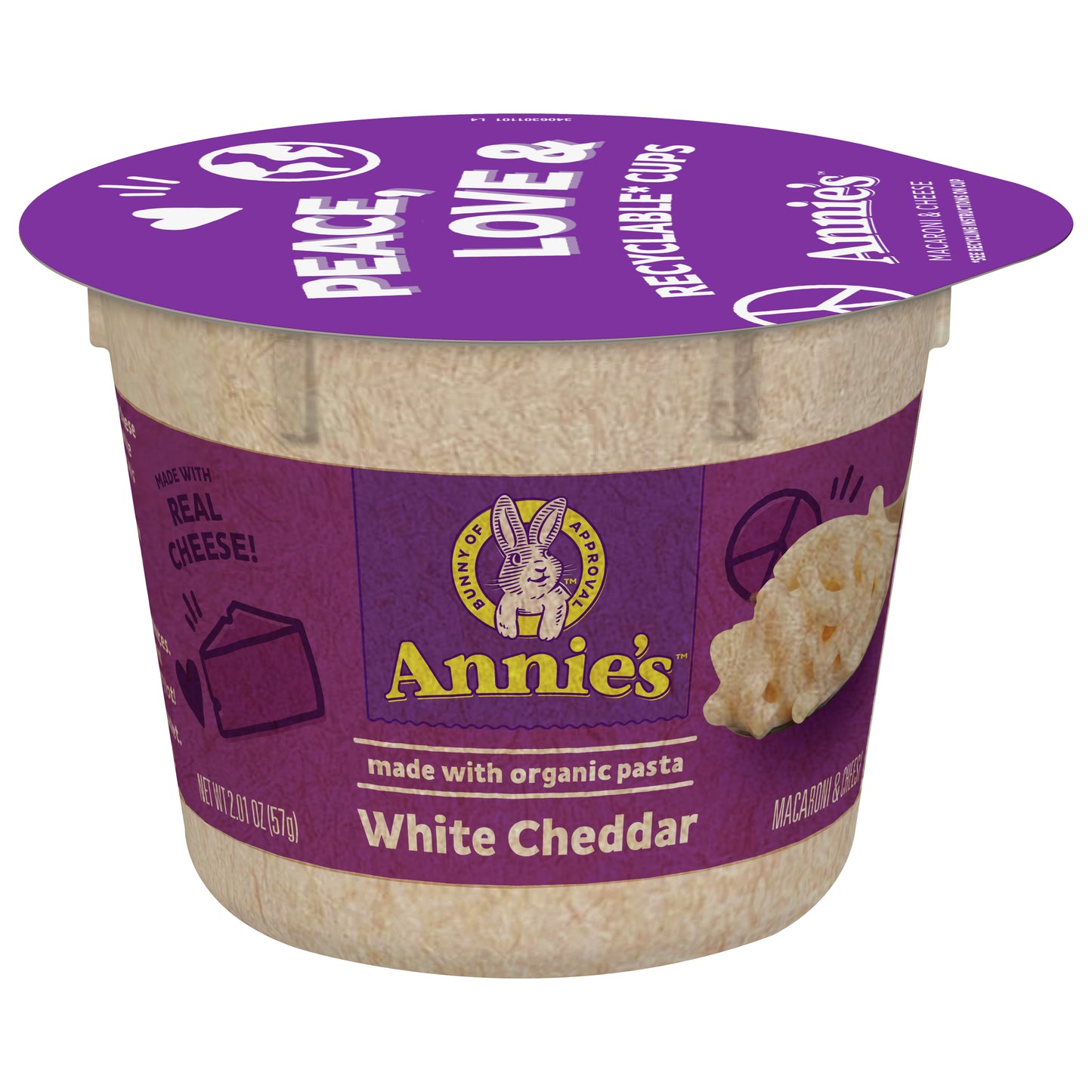 Annies Homegrown Pasta Cup White Cheddar 2.01 oz (Pack Of 12)