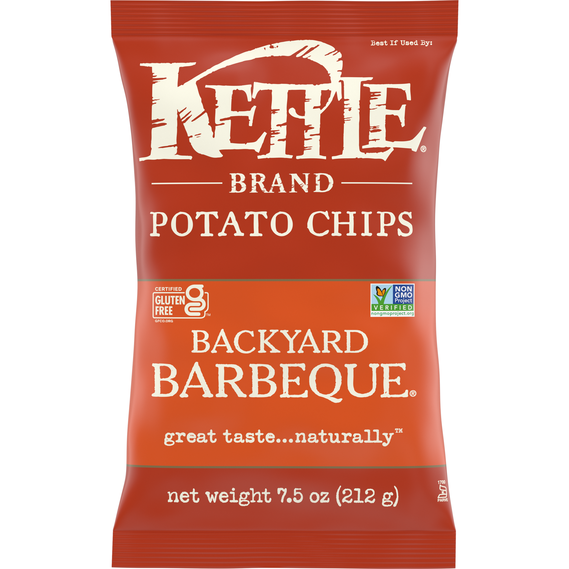 Kettle Foods Chip Potato Barbeque 7.5 oz (Pack Of 12)