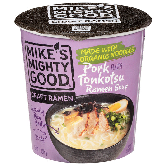 Mikes Mighty Good Soup Cup Pork Tonkotsu Organic 1.7 oz (Pack Of 6)