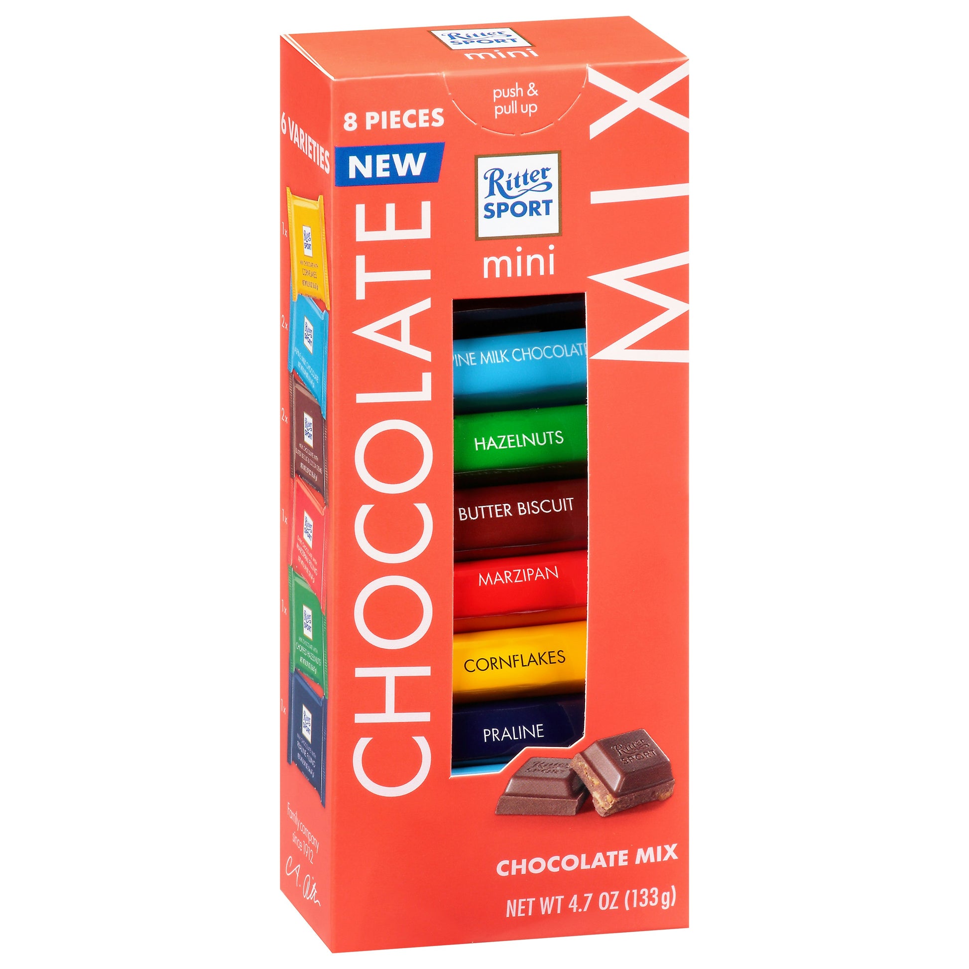 Ritter Sport Chocolate Mix Mini Tower 4.7 Oz (Pack of 8)