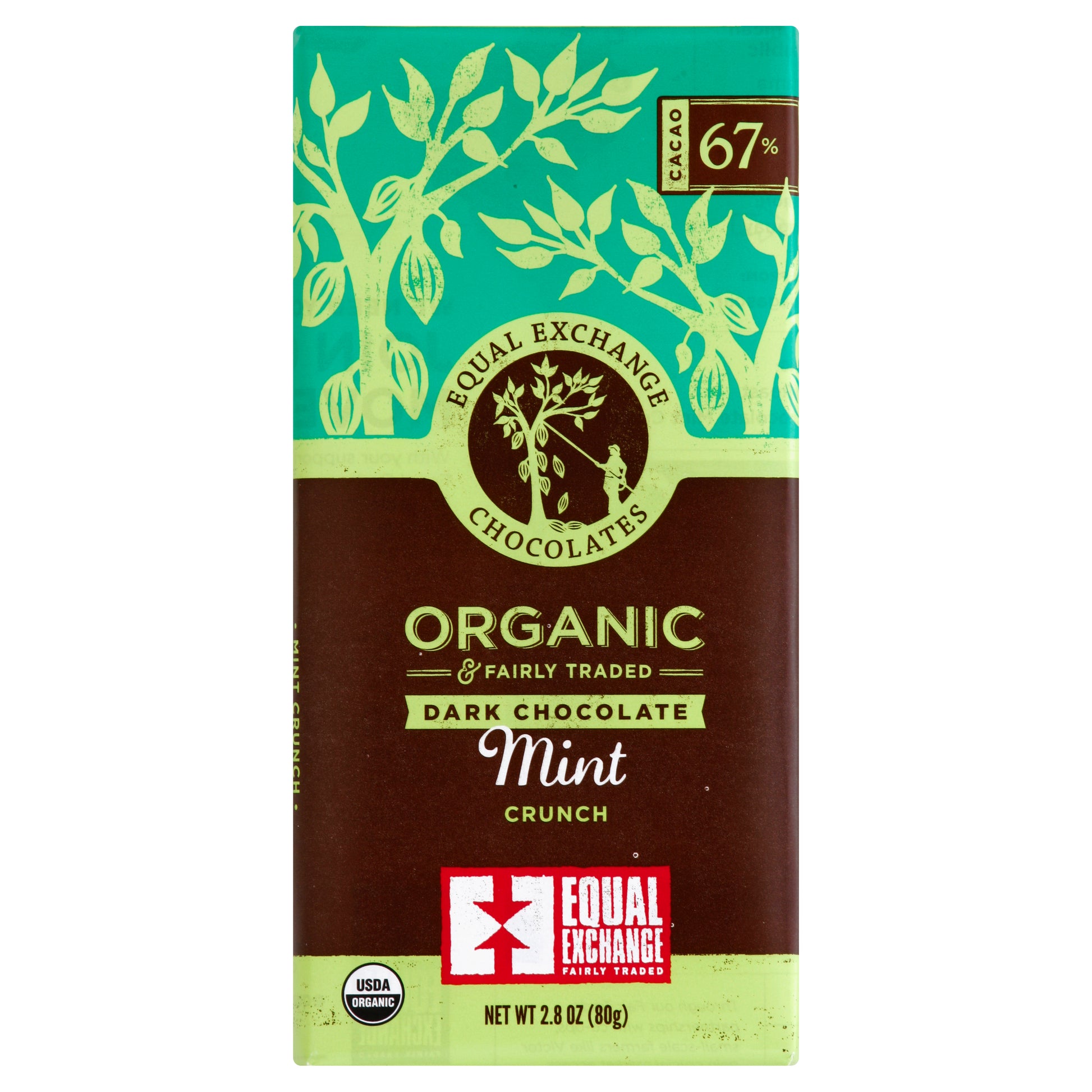 Equal Exchange Chocolate Bar Mint W Crunch Organic 2.8 oz (Pack Of 12)