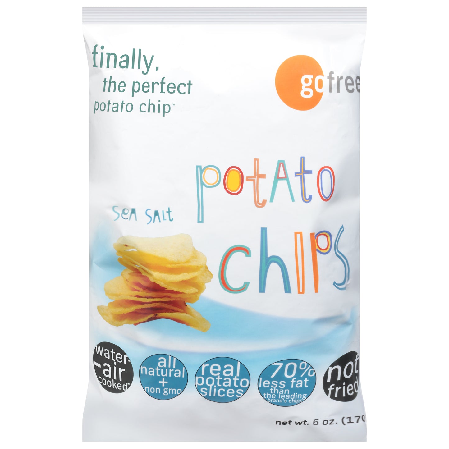 Go Free Chips Potato Sea Salt 6 oz (Pack Of 6)