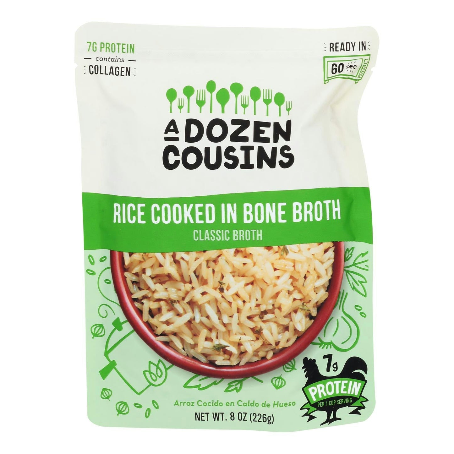 A Dozen Cousins - Rice Classic Broth RTE 8 Oz (Pack of 6)