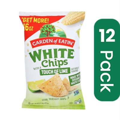 Garden Of Eatin' Chips White With A Touch Of Lime Gluten Free - 16 oz (Pack of 12)