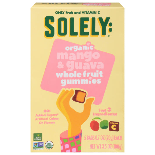 Solely Fruit Gummies Mango Guava 3.5 oz (Pack of 8)