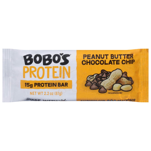 Bobo's Chocolate Chip Peanut Butter Protein Bar 2.2 Oz Pack of 12