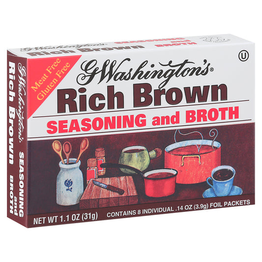 George Washington Broth Seasoning Brown Gluten Free 1.1 oz (Pack Of 24)