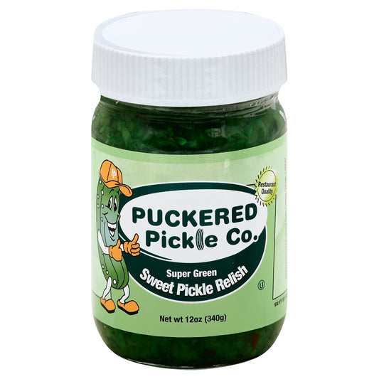 Puckered Pickle Relish Pickle Green Super Sweet 12 oz (Pack Of 12)