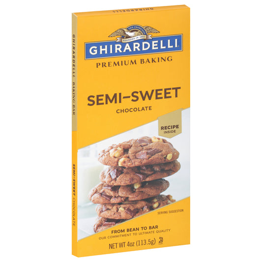 Ghirardelli Chocolate Baking Bar Semi Sweet 4 oz (Pack Of 12)