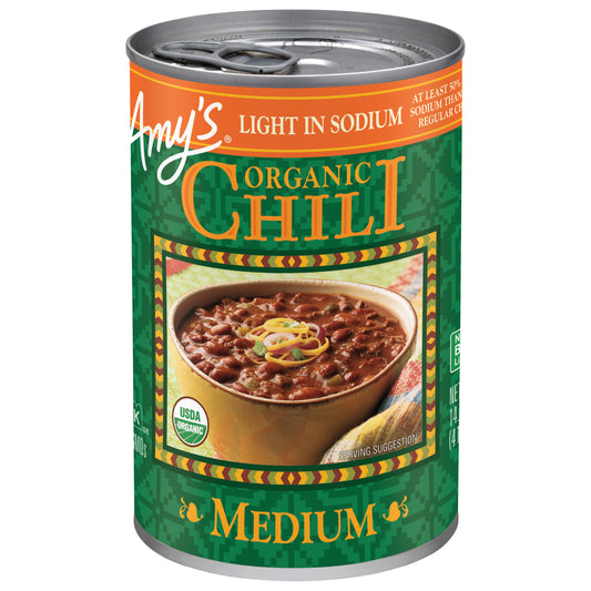 Amys Chili Low Sodium Medium Gluten Free Organic 14.7 oz (Pack Of 12)