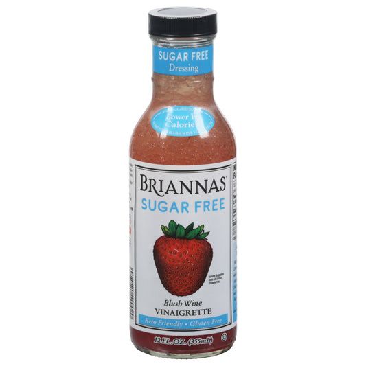 Briannas Dressing Blush Wine Vinaigrette Sugar Free 12 Oz (Pack Of 6)