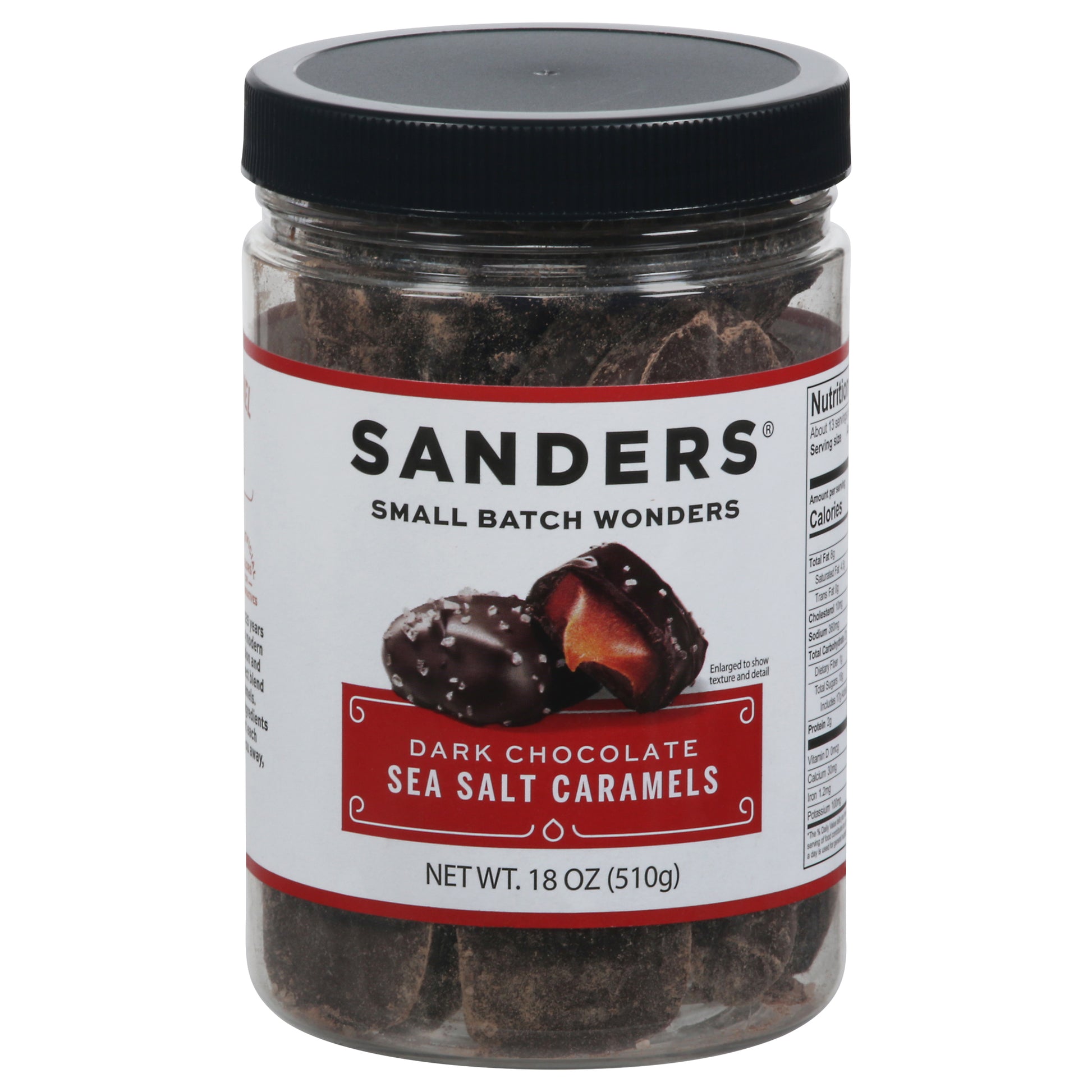 Sanders Chocolate Dark Sea Salt Caramel 18 Oz (Pack Of 6)