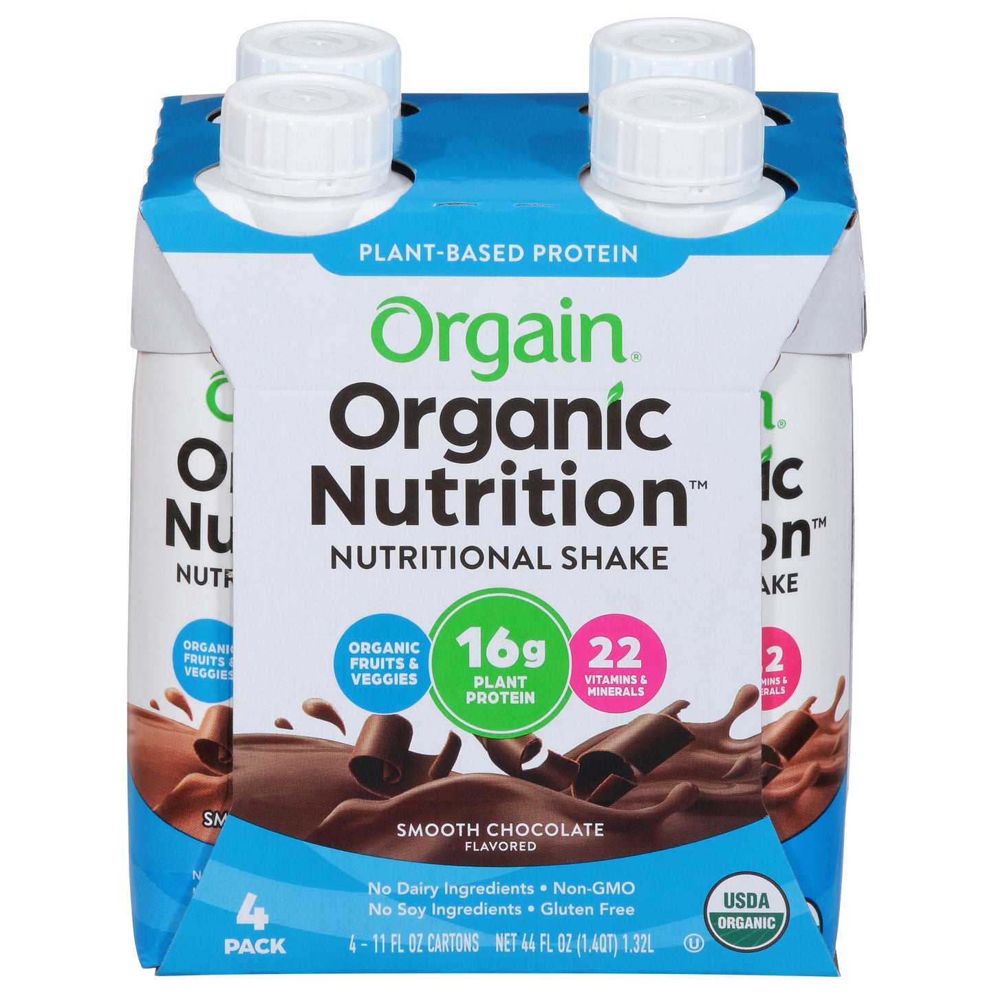 Orgain Vegn Protein RTD Chocolate 4P Organic 44 FO (Pack Of 3)