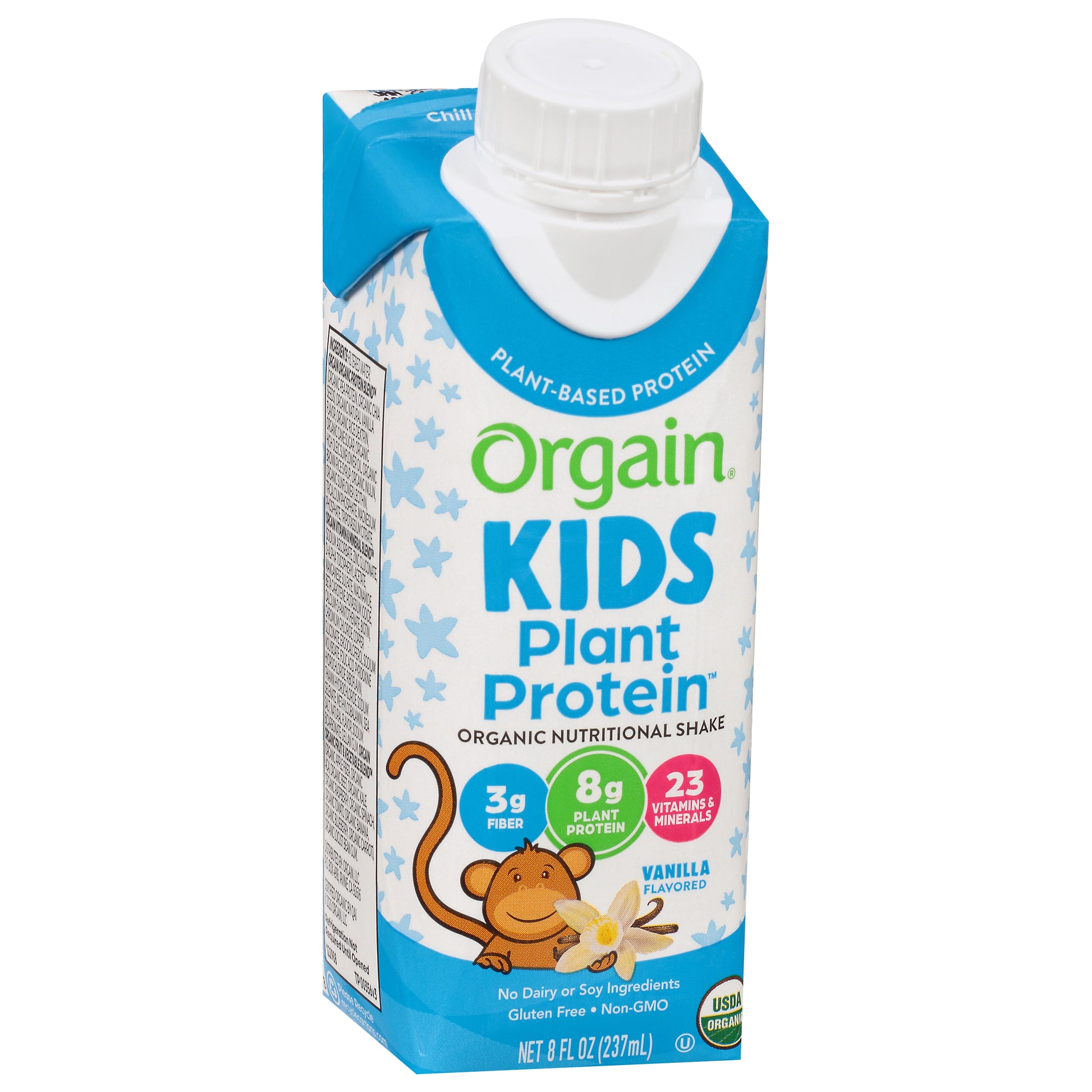 Orgain Kid Vegan Protein RTD Vanilla Organic 8 Fl Oz (Pack Of 12)