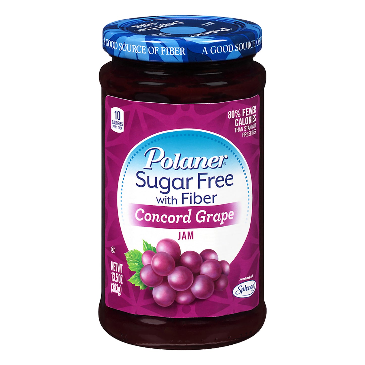 Polaner Jam Sugar free Grape 13.5 Oz (Pack Of 12)