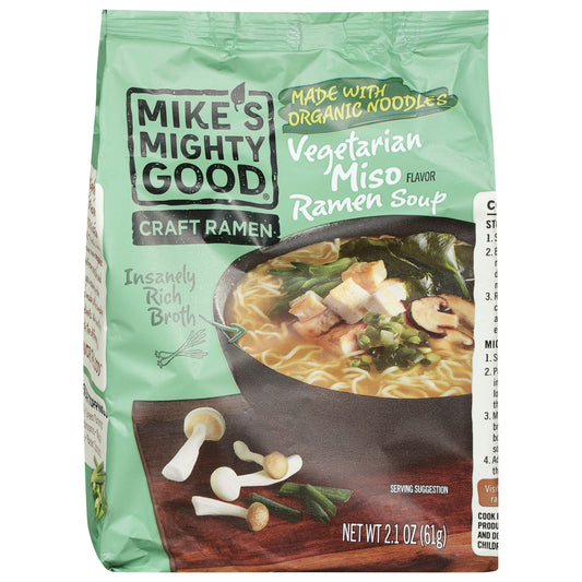 Mikes Mighty Good Soup Ramen Miso Savory 2.1 oz (Pack of 7)