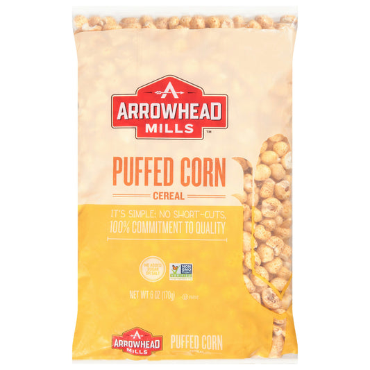 Arrowhead Mills Cereal Puff Corn No Salt 6 Oz (Pack of 12)