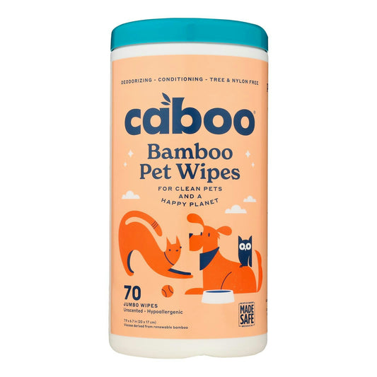 Caboo - Wipes Bamboo Pet 70 Count (Pack of 8)