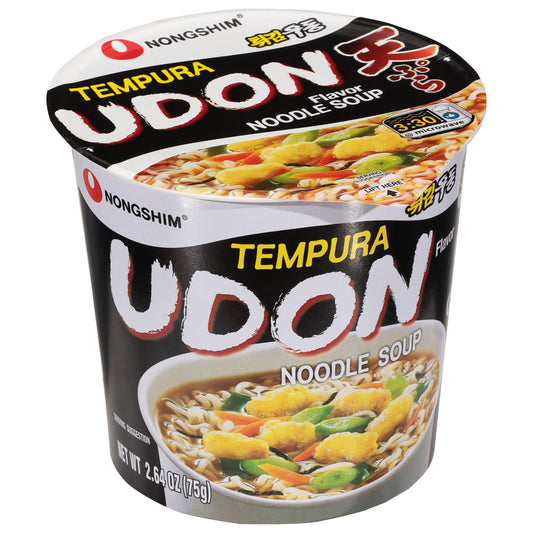 Nong Shim Soup cup Noodle Tempura Udon 2.64 oz (Pack Of 6)