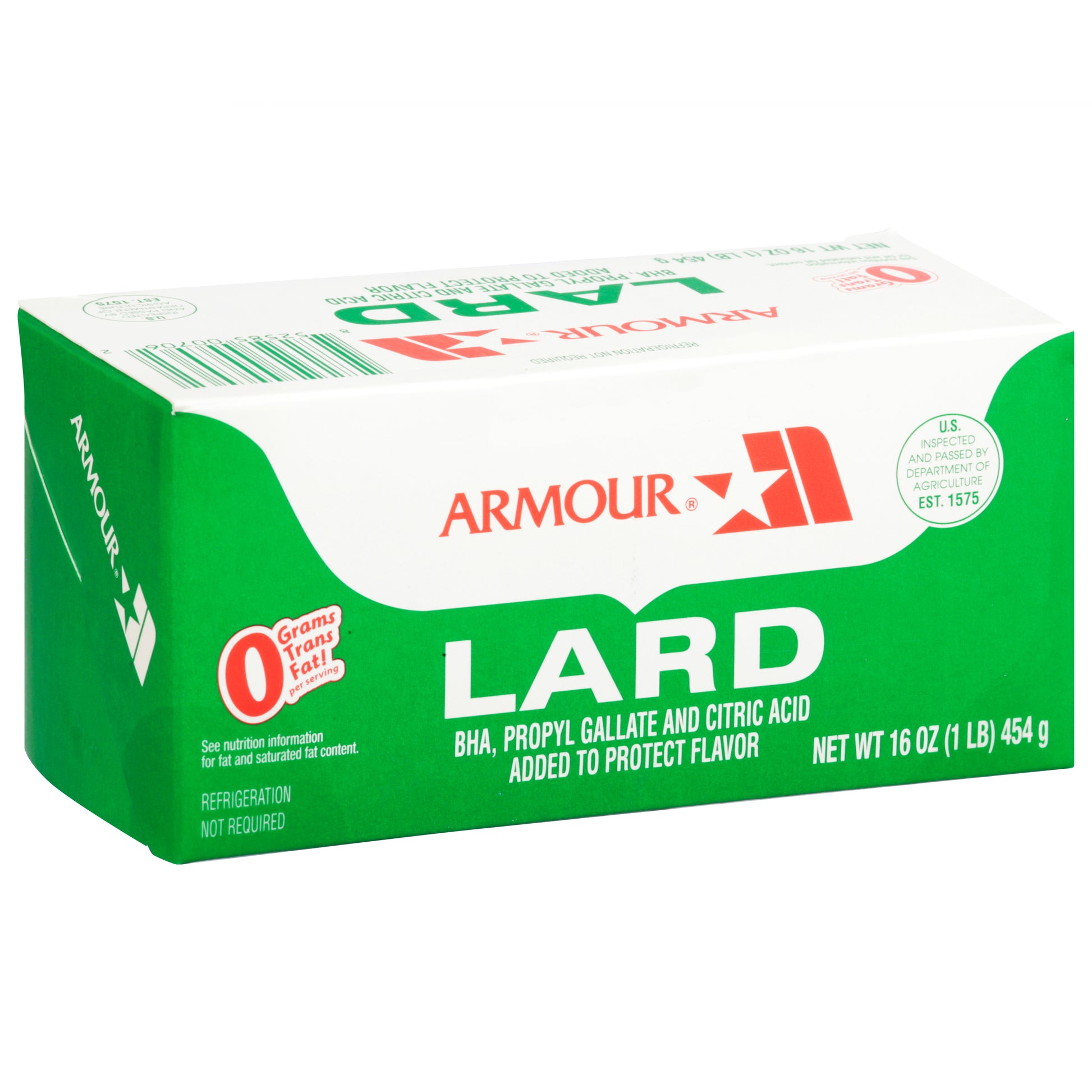 Armour Lard Carton 1 Lb (Pack Of 24)