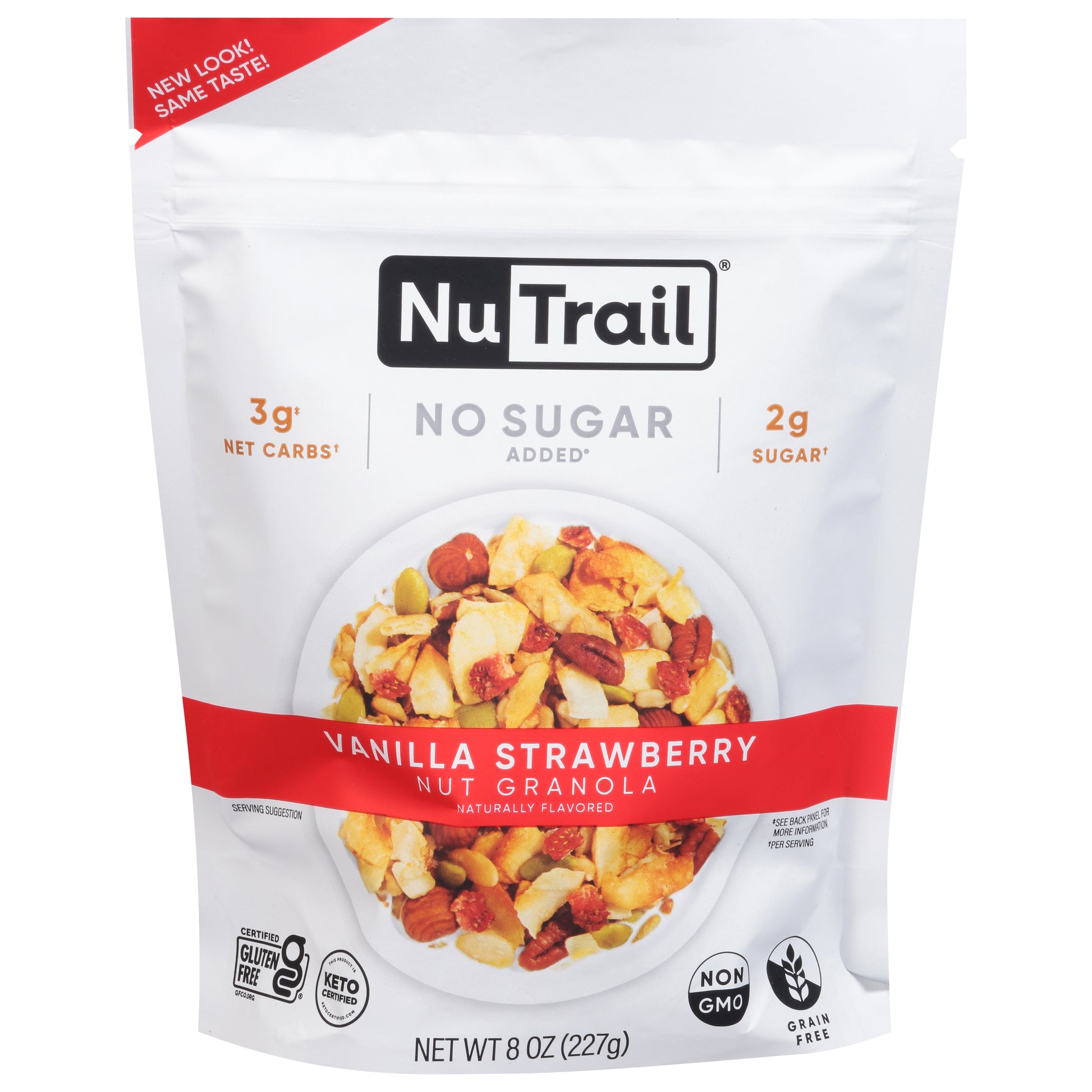 Nutrail Granola Keto Strawberry Vanilla 8 Oz (Pack Of 6)