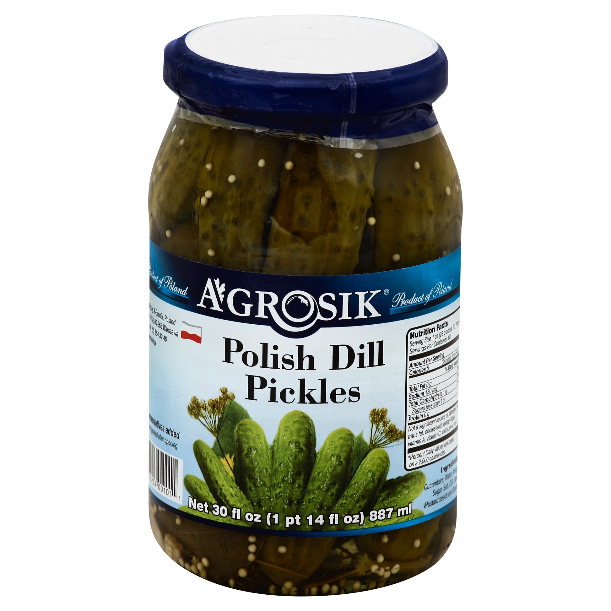 A Grosik Pickle Polish Dill 30 Oz (Pack Of 12)