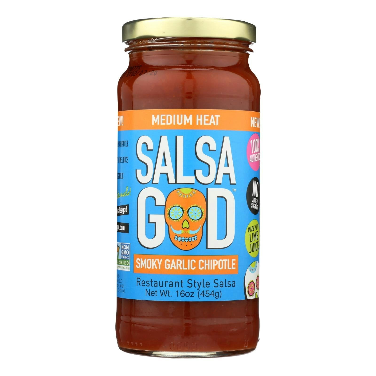 Salsa God - Smoky Garlic Chipotle 16 Oz (Pack of 6)