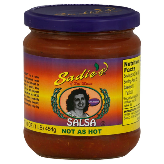 Sadie Salsa Not As Hot 16 Oz Pack of 12