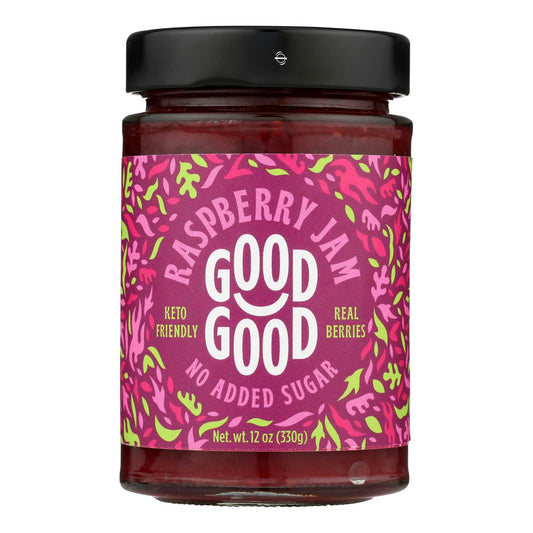 Good Good - Jam Raspberry No Sugar 12 oz (Pack of 6)