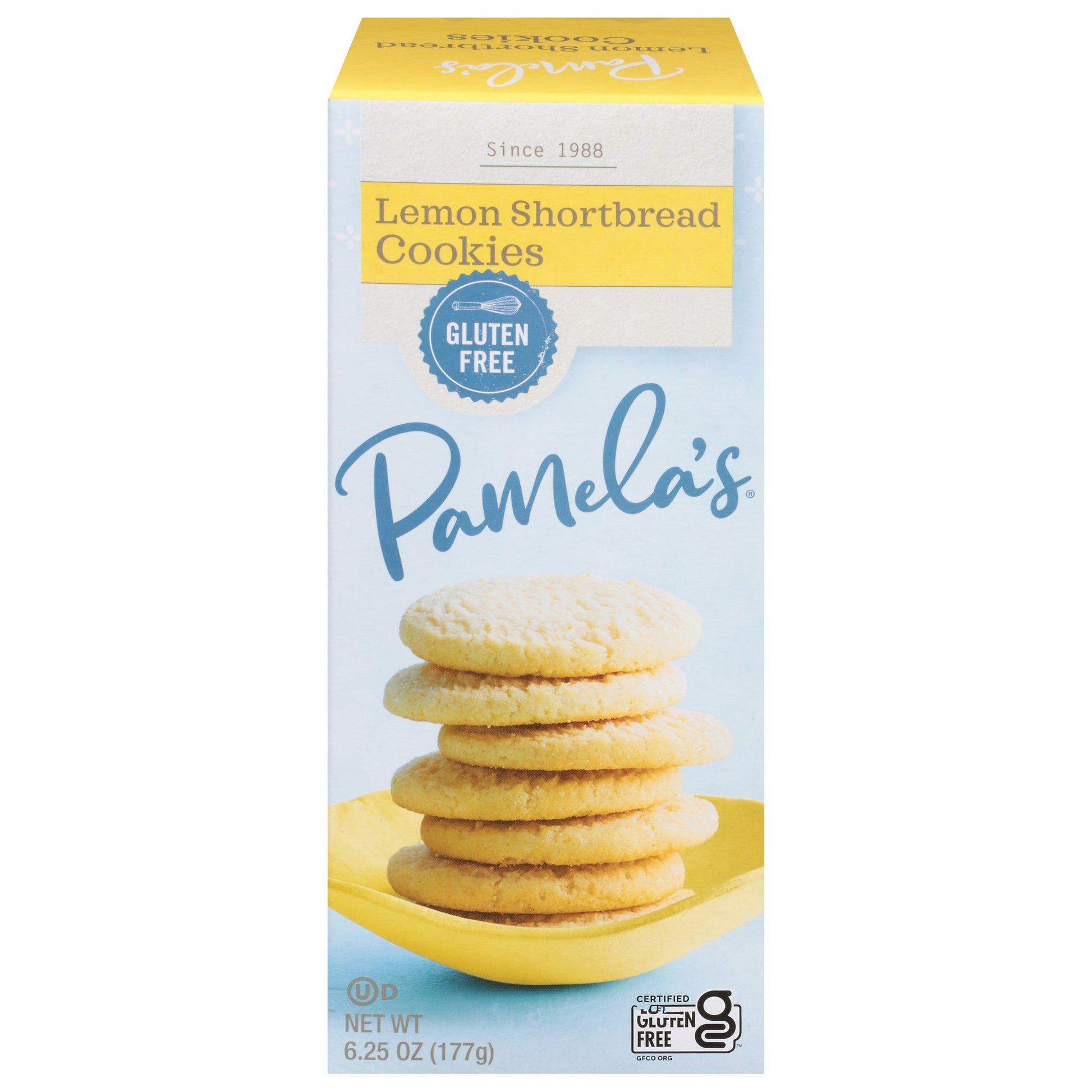 Pamelas Cookies Lemon Shortbread 6.25 oz (Pack of 6)