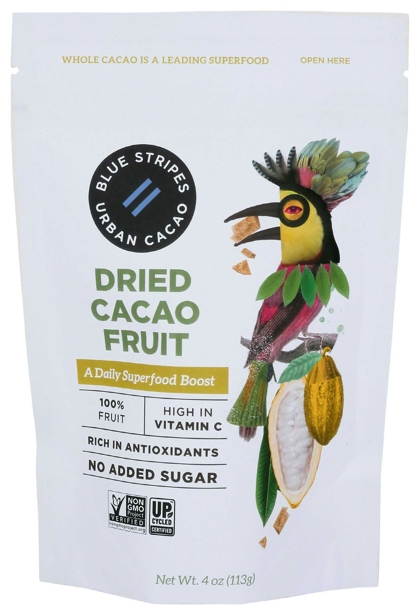 Blue Stripes Fruit Dried Cacao 4 Oz Pack of 6