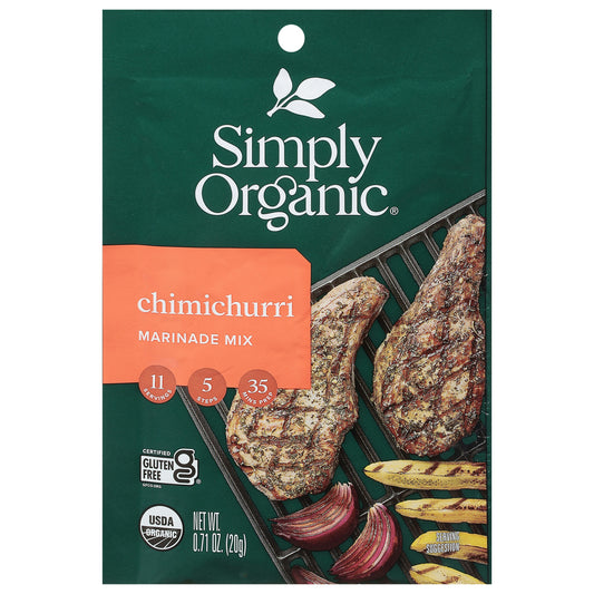 Simply Organic Mix Chimichurri Marinade 0.71 Oz (Pack of 12)